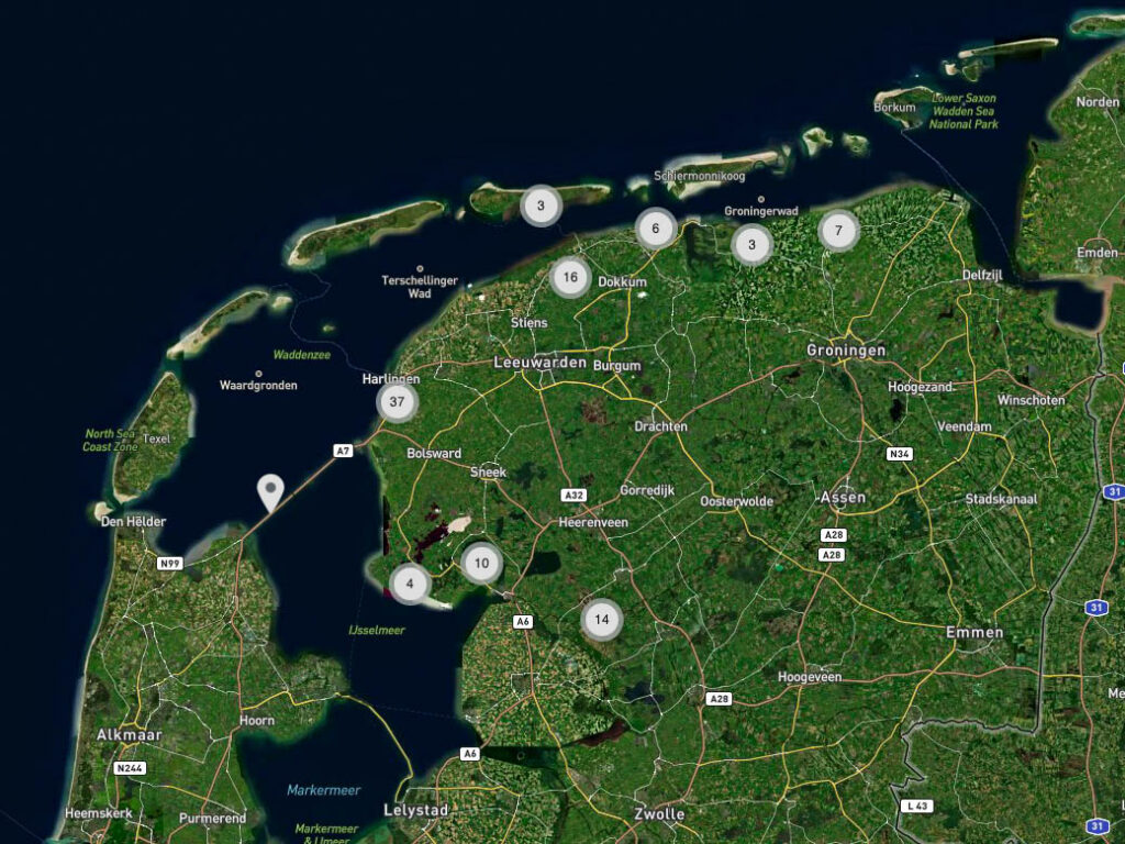 Map of Noord Nederland