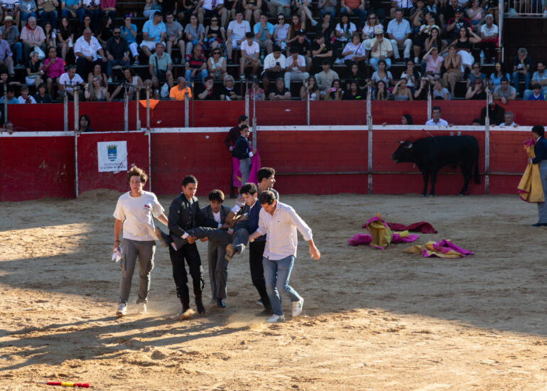 Bullfight by young toreros